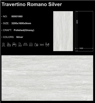 Travertino Romano Silver  Sintered Stone Slabs