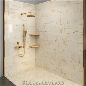 Athena Gold Marble Slab  Tiles