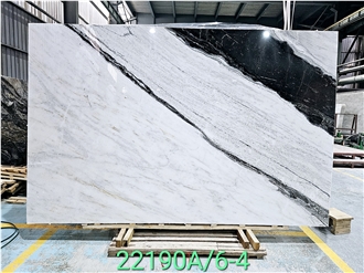 Panda White Marble Slabs For Flooring Use
