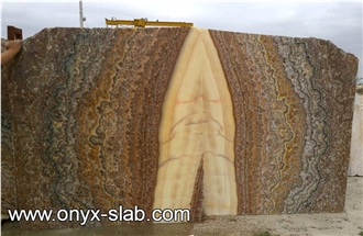 Bookmatched Onyx Slabs, Mexico Brown Onyx