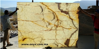 Pineapple Onyx Slabs, Mexico Yellow Onyx