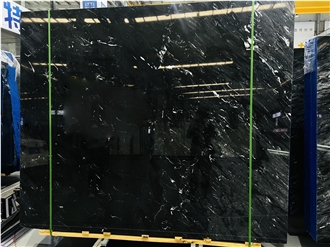 Polished Black Marble Slabs
