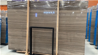 China Brown Wood Grain  Tiles  Coffee Wood Stone Polished