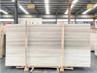 Natural Stone White Wooden Marble Slabs
