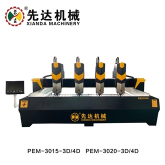 Xianda 3 Axis CNC Stone Engraving Machine PEM-3015-1D/2D/3D/4D-350-650