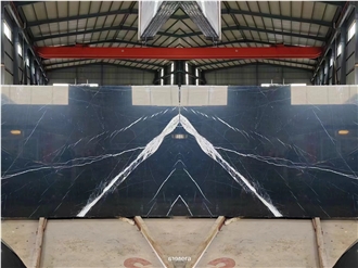 Nero Marquina Marble Bookmatch Slabs