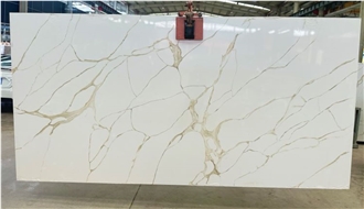 Calacatta Gold Quartz Slabs For Wall