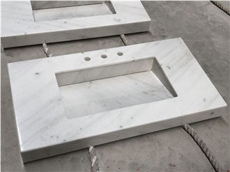 Carrara White Marble Countertop Vanity Top Bathroom