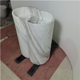 Marble Hotel Artistic Shape Standing Wash Basin