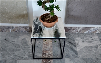 Panda White Marble Table Top