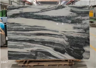 China Blue Danube Marble Slabs Cipollino Stone Floor Use