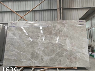 Dora Ash Cloud Marble Slabs Silver Marten Stone Home Use