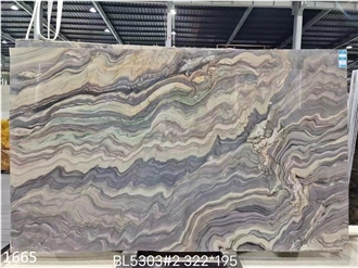 Silk Road Quartzite Slabs Fusion Blue Interior Floor Use