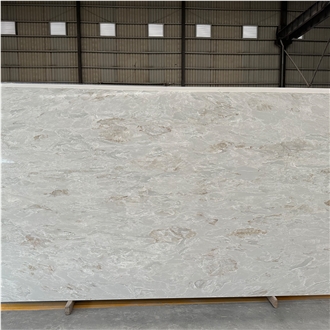 GOLDTOP OEM/ODM Concrete Blanc Quartz Slabs