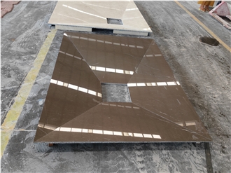 Polished 18Mm Floor And Wall Design Brown Marble Tiles