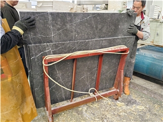 Polished Cut Size 18Mm Grigio Carnico Grey Marble Tiles