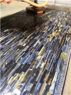 Tiger Eye Blue Semiprecious Stone Panels