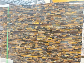 Tiger Eye Yellow Blue Semiprecious Stone Slabs