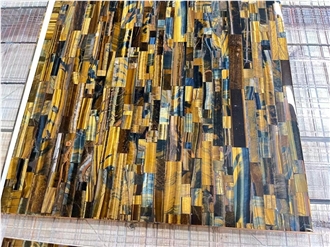 Tiger Eye Yellow Blue Semiprecious Stone Slabs
