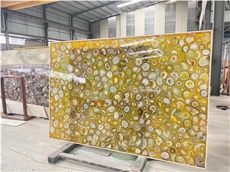 Yellow Agate Natural Semiprecious Stone Slabs