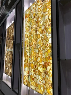 Yellow Agate Natural Semiprecious Stone Slabs