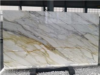 Polished Calacatta Gold Marble Slabs