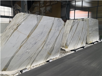 Polished Calacatta Gold Marble Slabs