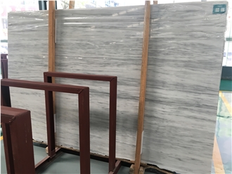 Polished Kavala Semi White Marble Slabs