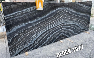 Equator Black Marble - Exotic Metallic Blue Marble Blocks