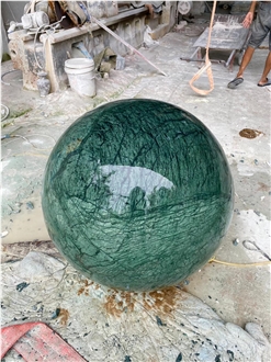 Imperial Green Marble Balls For Rolling Sphere Fountains