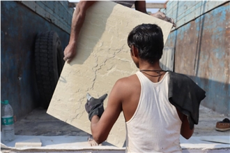 Mint White Sandstone Tiles