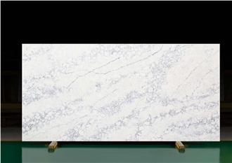 AQ1502 Snow White Calacatta Quartz Slabs