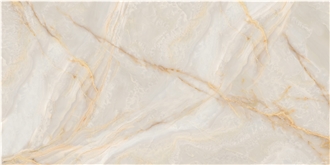 Aq23465 Gold Calacatta Quartz Slabs