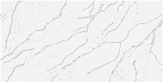 AQ4762 White Calacatta Quartz Slabs With Grey Veins