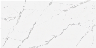 AQ5212 Calacatta White Quartz Slabs Artificial Stone