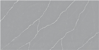 AQ5580 Grey Calacatta Quartz Slabs With White Veins