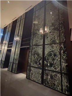 Italian Prada Green Marble Slabs For Interier Use