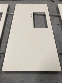 Beige Quartz Artificial Stone Countertop
