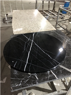 Black Marble Restaurant Table Tops