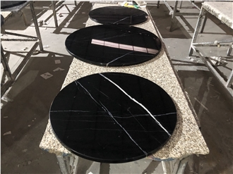 Black Marble Restaurant Table Tops