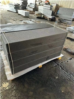 Vietnam Black Basalt Flamed Block Steps