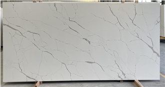 White With Grey Veins Statuary Quartz Engineered Stone