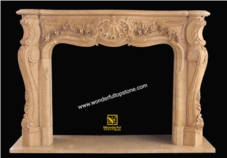 Antique Beige Marble Fireplaces