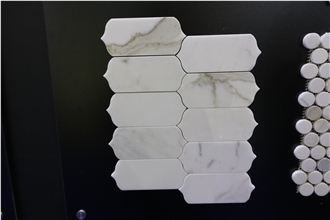 Calacatta Mosaic White Marble Mosaic Tiles