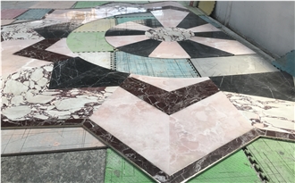 Waterjet Medallions Marble Floor