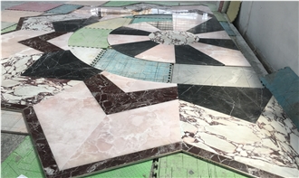 Waterjet Medallions Marble Floor