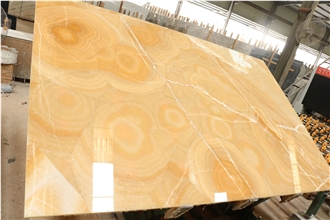China Natural Yellow Onyx Slabs For Sale