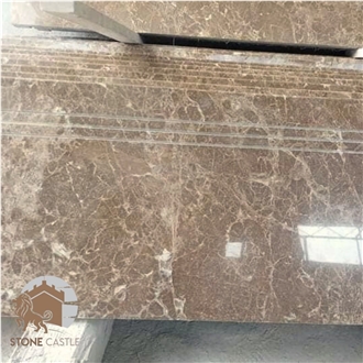 Egyptian Emperador Marble Stairs Polished Steps