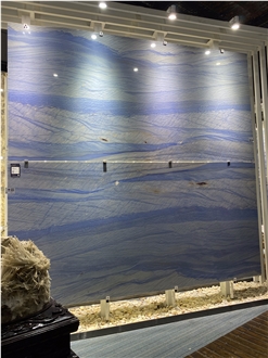 Brazil Blue Azul Tropical Quartzite Slabs Wall Panel