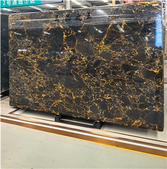 Polished Athens Portoro Marble Slabs For Wall And Floor